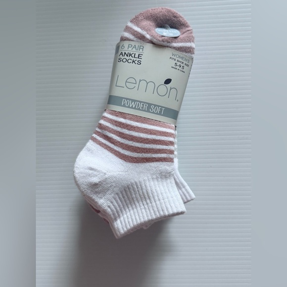 Lemon Powder Soft Women’s Ankle Socks | 6-Pair Pack | Multi-Colored | Brand New - Picture 2 of 10